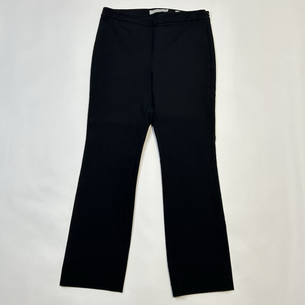 Vince Dress Pants Womens Size 6 Side Zip Black Cotton Nylon Blend Pockets